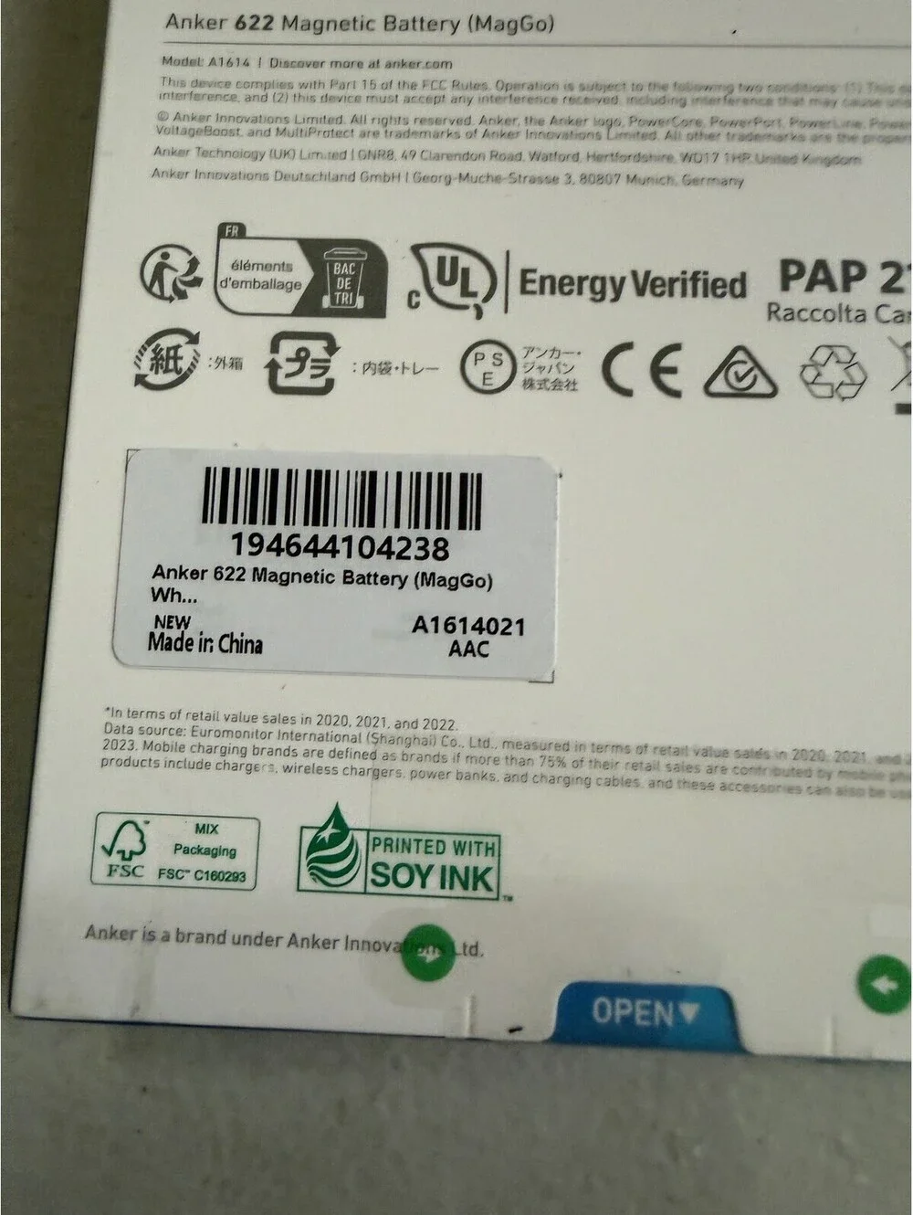 Anker lot 622